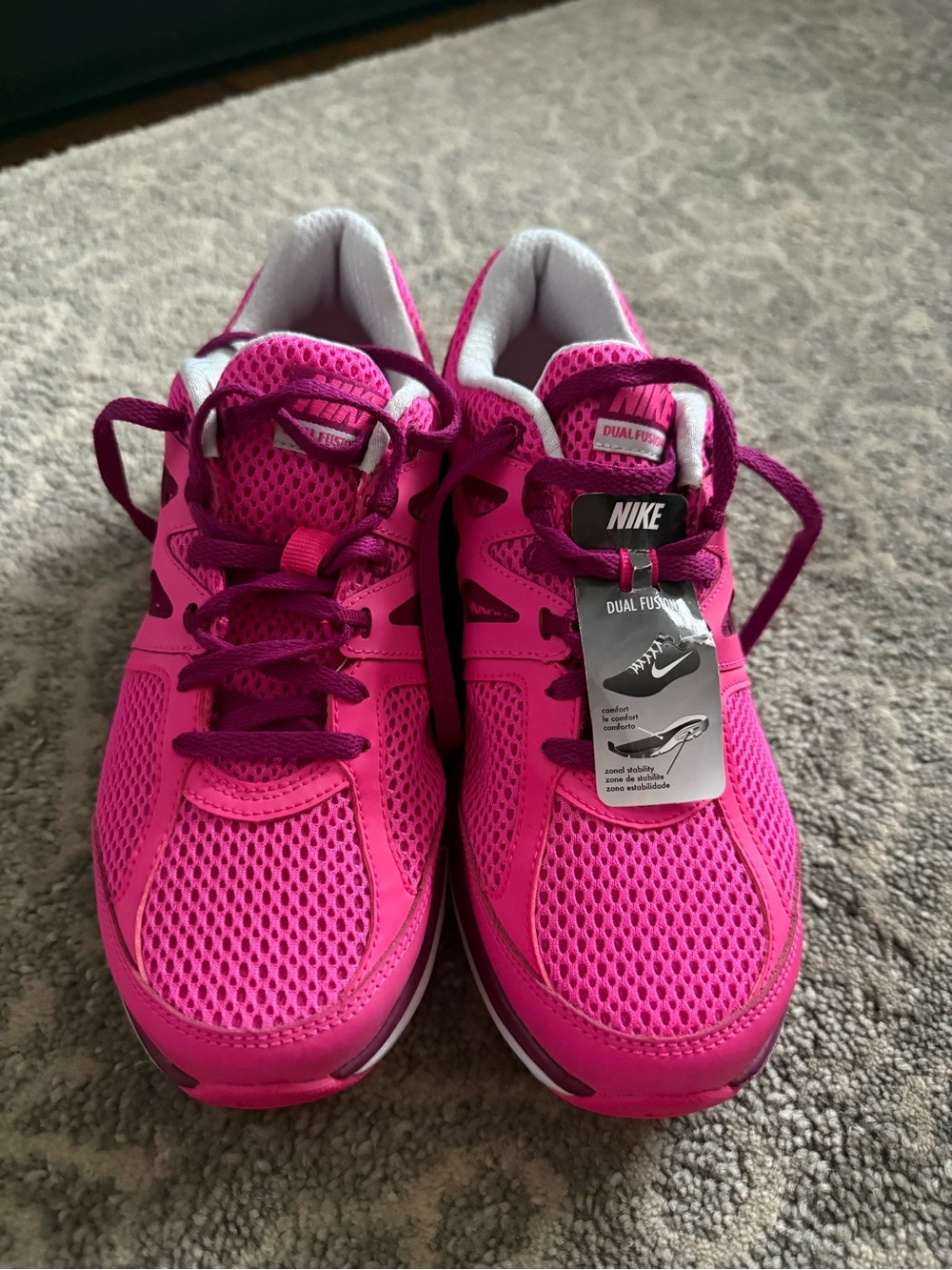 Nike Women's Athletic Running Shoes - Hot Pink - Picture 2 of 5